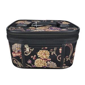 No Brand Floral Makeup Case 9.75"x7.5"x5.5"